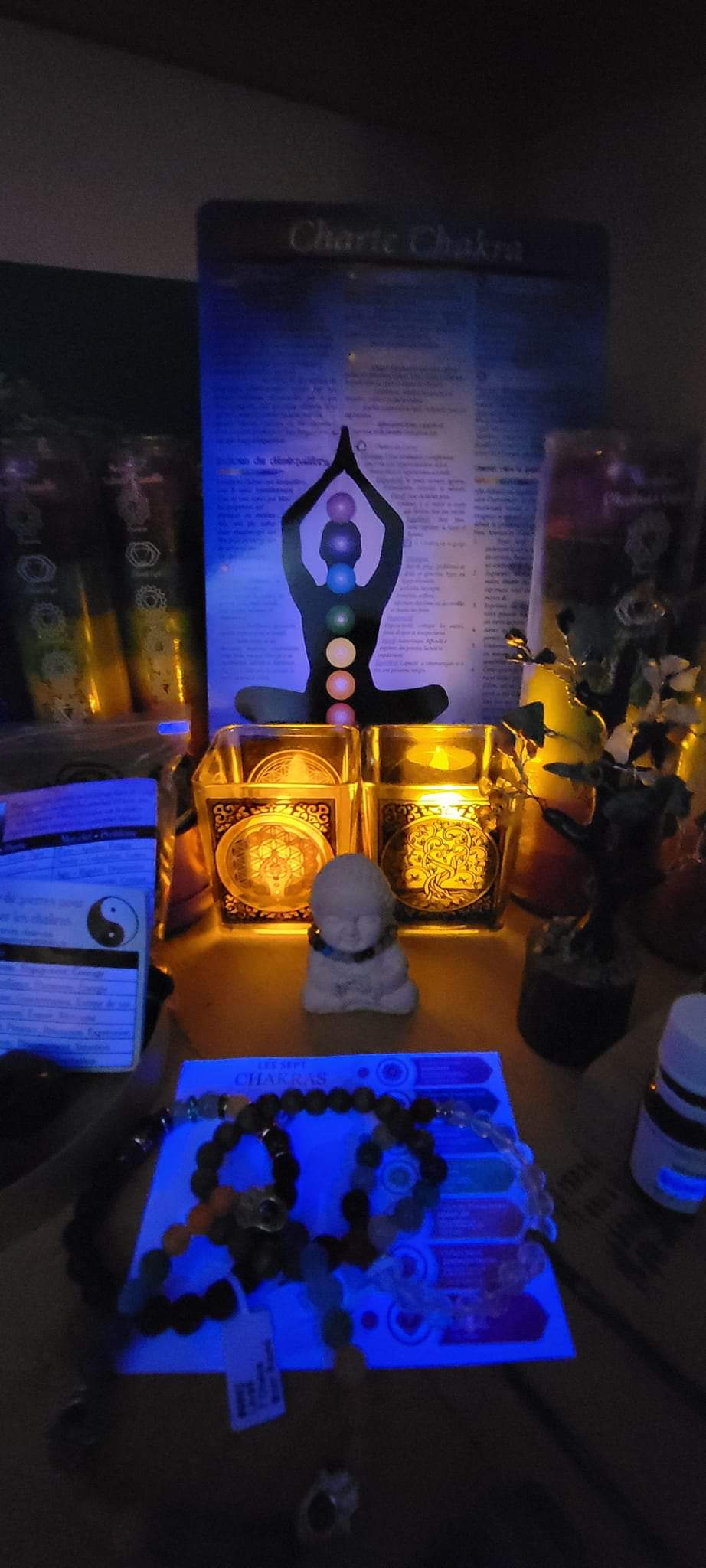 Décos - PORTE-VOTIVE VERRE CARRE- 3″H' - 4 designs