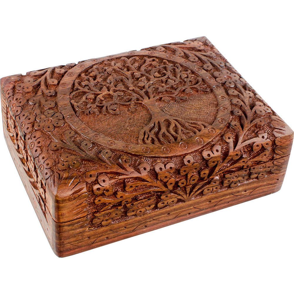 Décos - BOÎTES EN BOIS SCULPTÉS & DOUBLÉES - 4 modèles