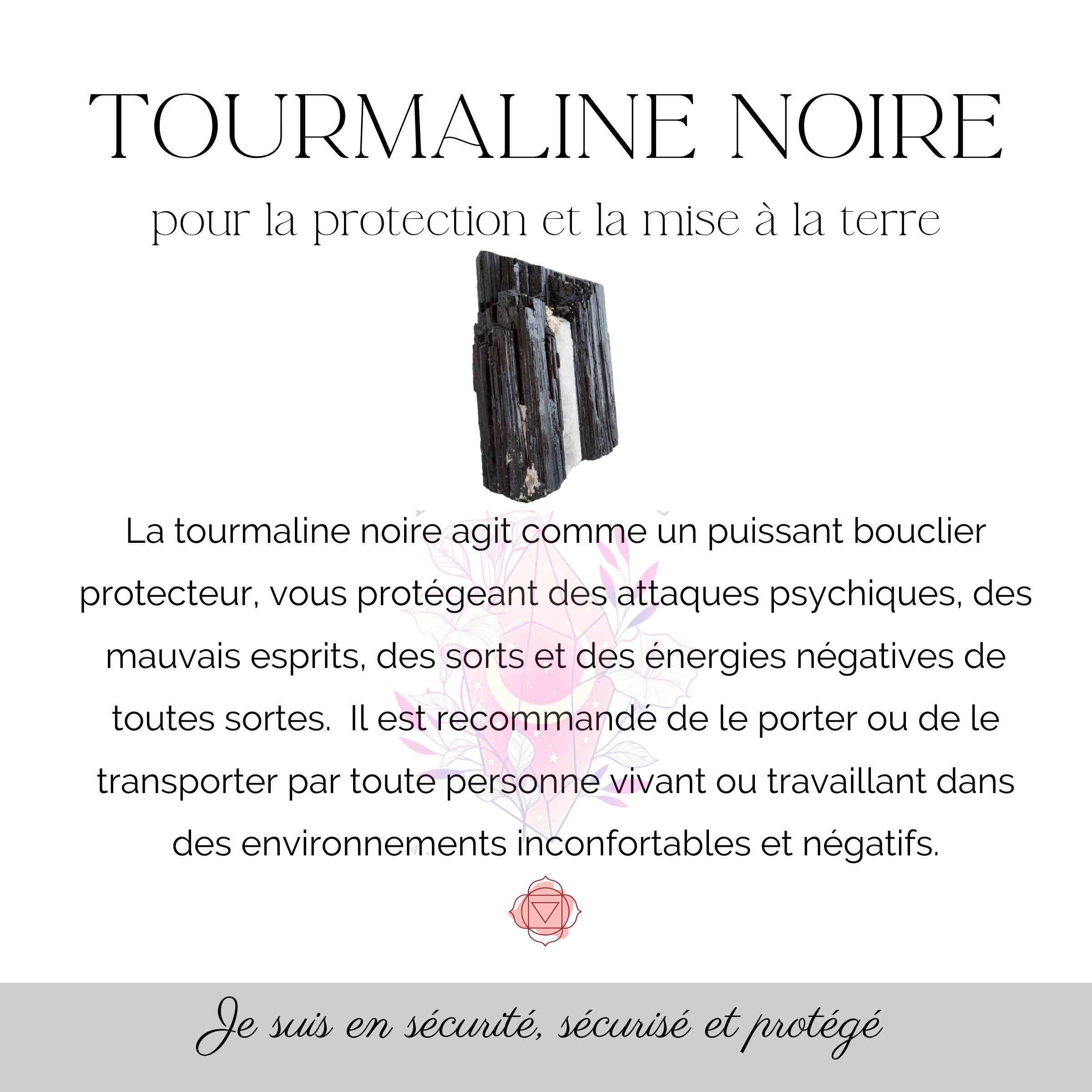 Pierres roulées -Tourmaline noire