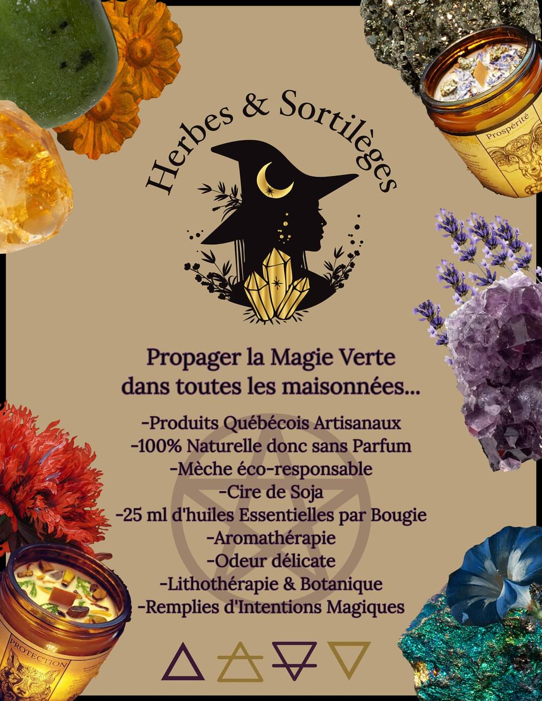 Bougies d'intentions - Herbes & Sortilèges