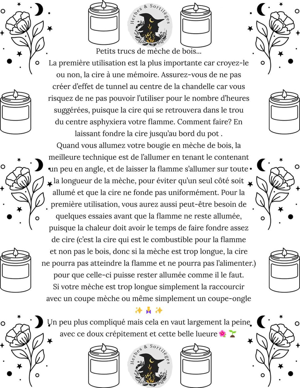 Bougies d'intentions - Herbes & Sortilèges