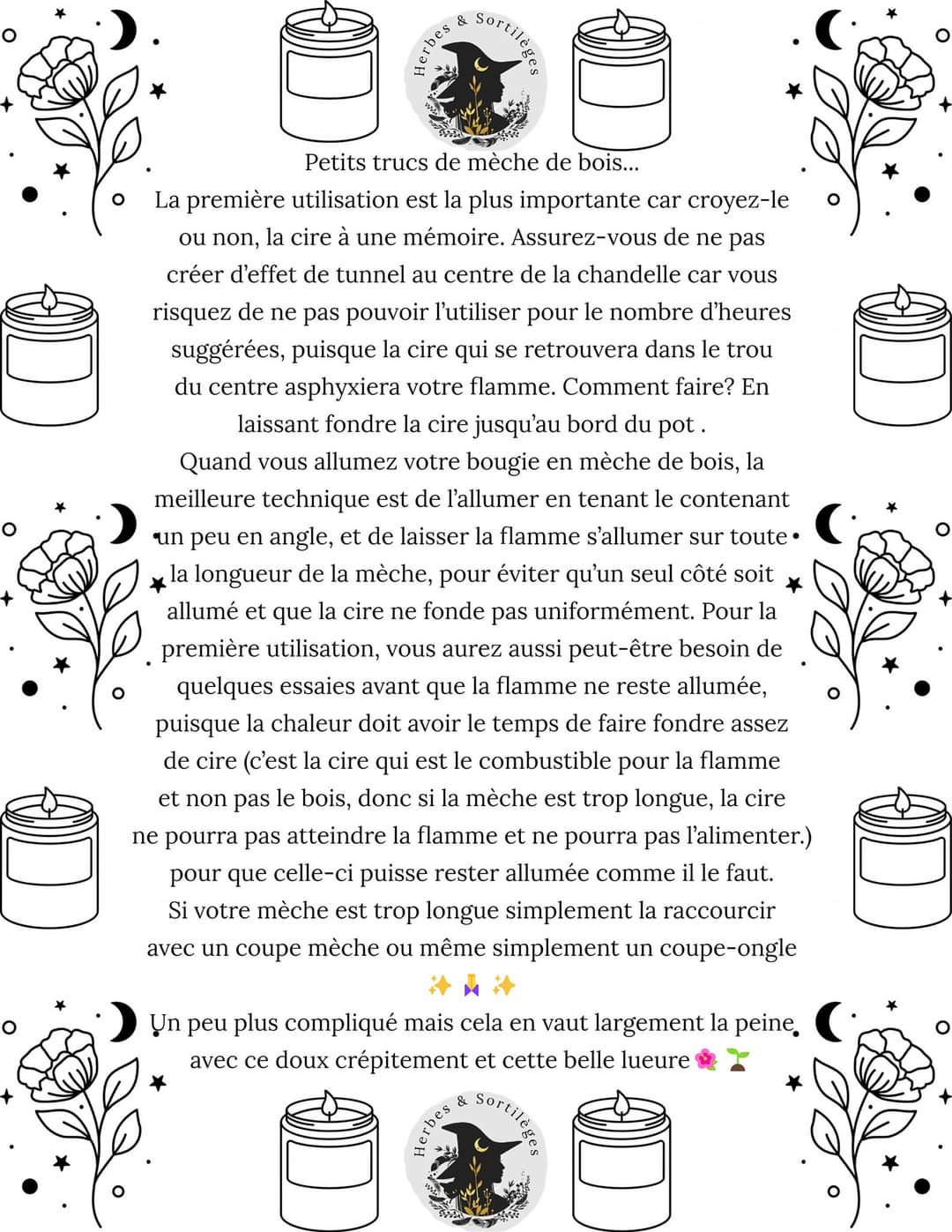 Bougies d'intentions - Herbes & Sortilèges