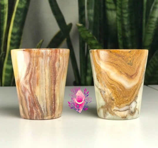 Duo de verres en Onyx Vert