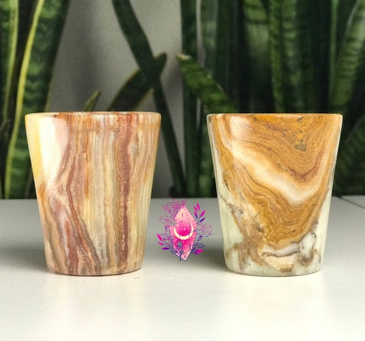 Duo de verres en Onyx Vert